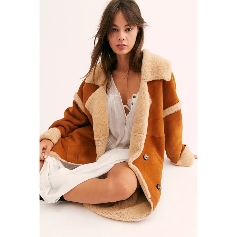 Free People Marshall Sheepskin Shearling Coat